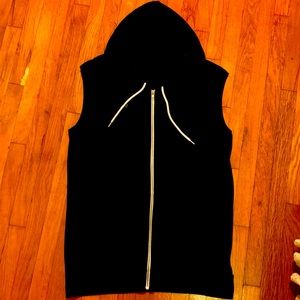 American Apparel Sleeveless Zip Up Hoodie size L